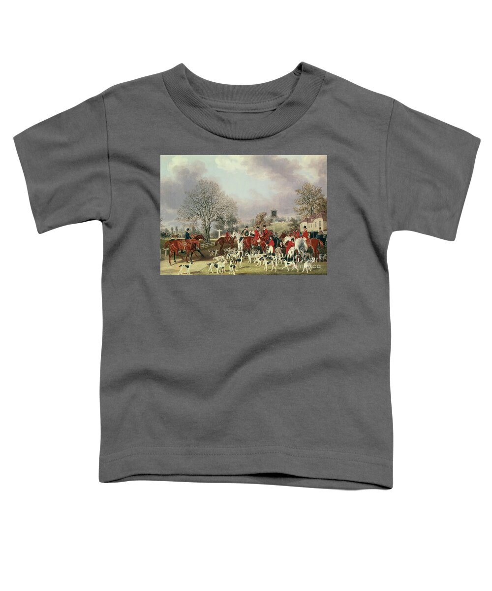 Hunting Toddler T-Shirt featuring the painting The Hertfordshire Hunt by James Pollard
