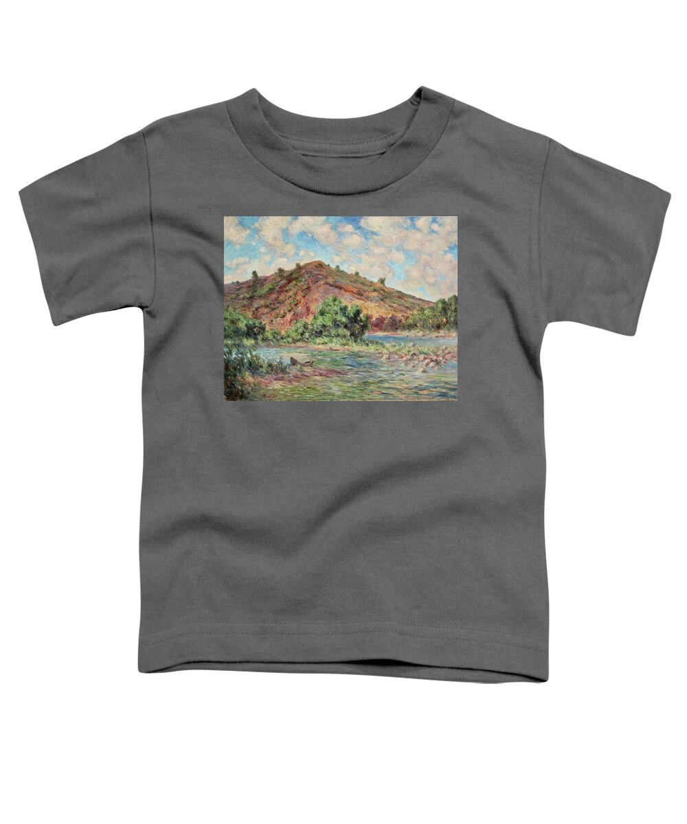 The River Lot France Toddler T-Shirt featuring the painting the Lot Frankrijk by Pierre Dijk