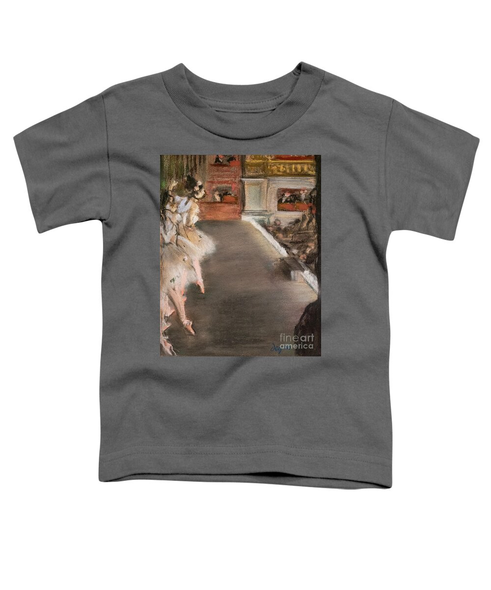 Dance Toddler T-Shirt featuring the painting The Opera Circa 1877 Pastel On Monotype by Edgar Degas