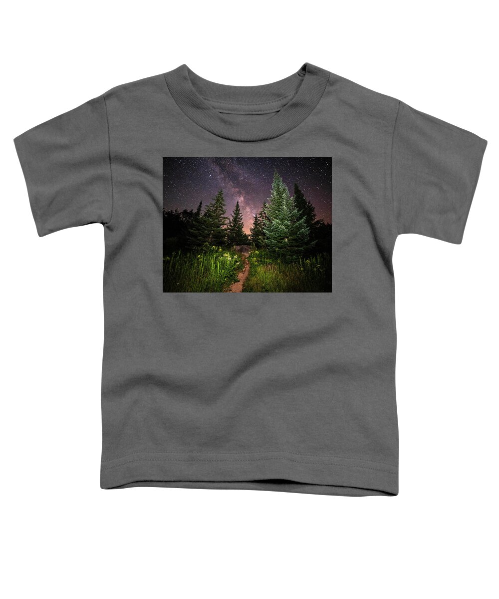 Albany Toddler T-Shirt featuring the photograph The path to the Milky Way in Albany New Hampshire by Toby McGuire