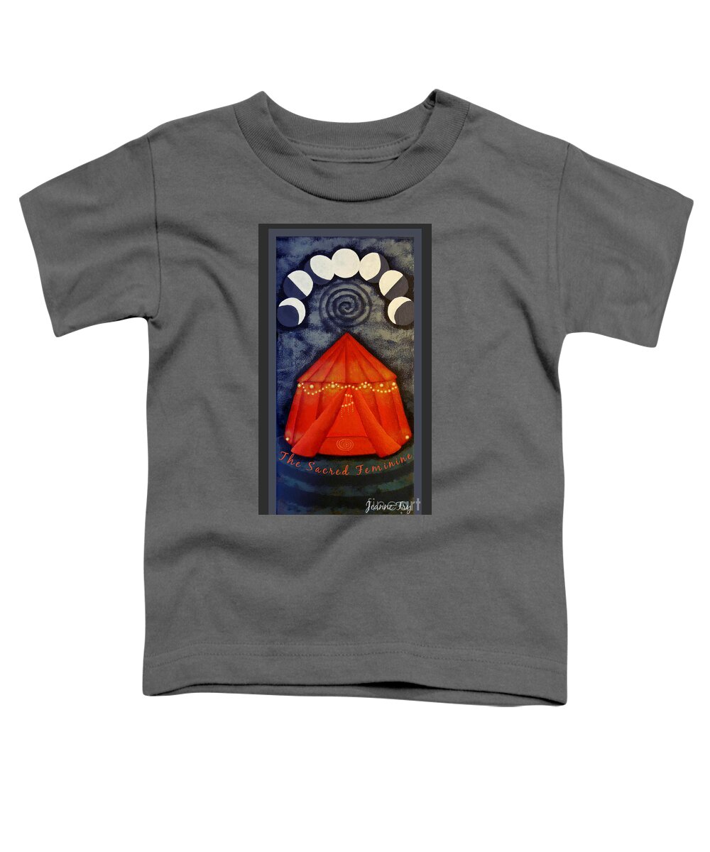 Red Tent Toddler T-Shirt featuring the painting The Sacred Feminine - Red Tent by Jean Fry