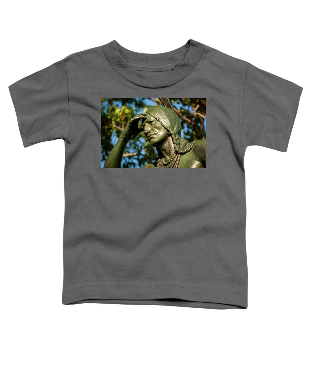 Kansas City Mo Missouri Toddler T-Shirt featuring the photograph The Scout Detail by Jeff Phillippi
