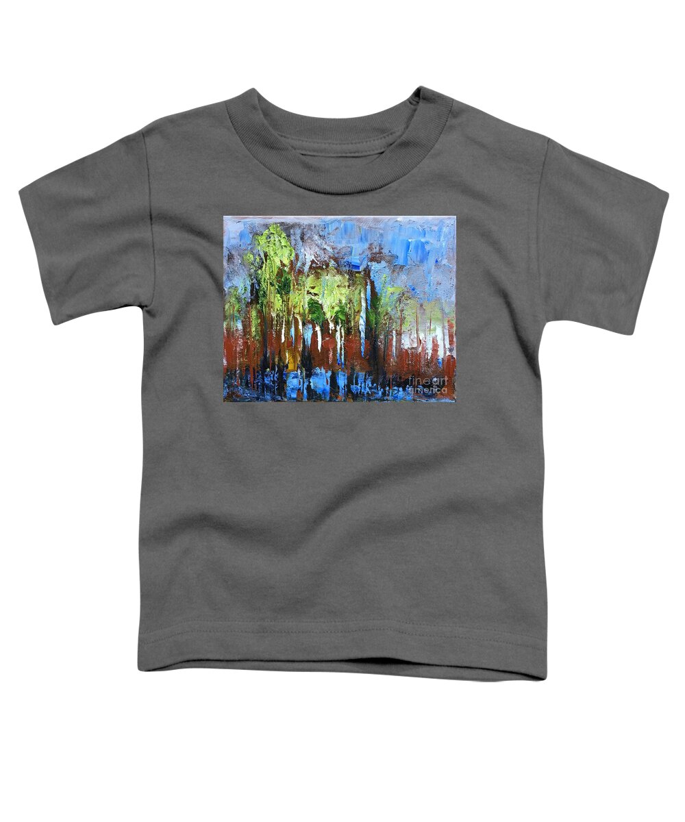 Swamp Toddler T-Shirt featuring the painting The Swamp by Alan Metzger