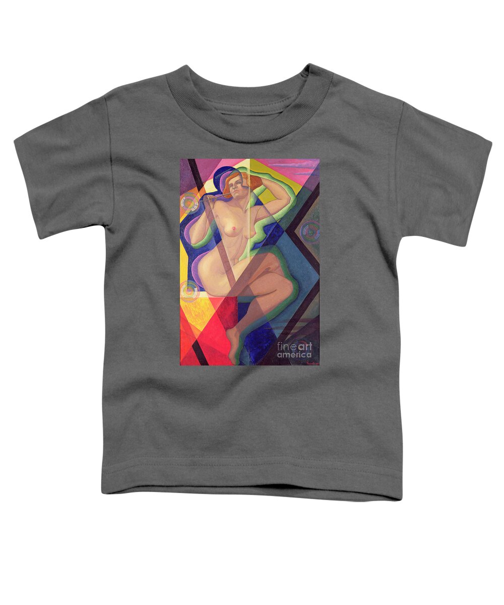Luigi Russolo Toddler T-Shirt featuring the painting The Woman With Soap Bubbles, 1929 by Luigi Russolo
