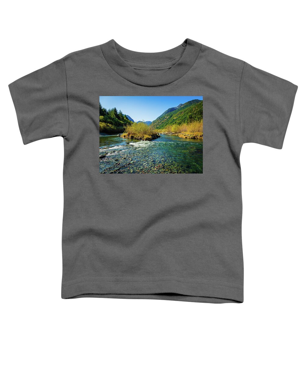 Landscapes Toddler T-Shirt featuring the photograph Thelwood Creek Autumn by Claude Dalley