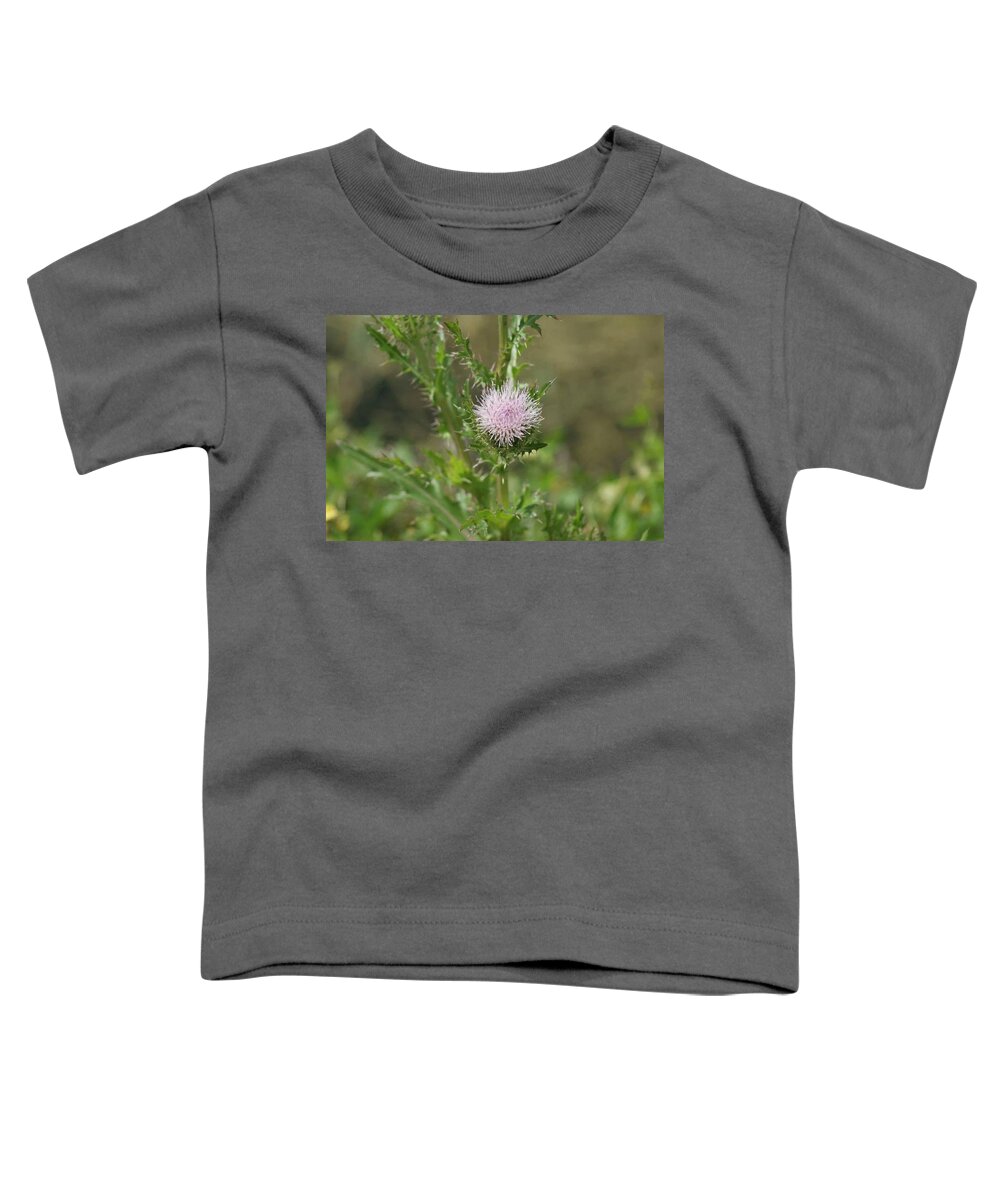 Florida Toddler T-Shirt featuring the photograph Thistle Flower by Lindsey Floyd