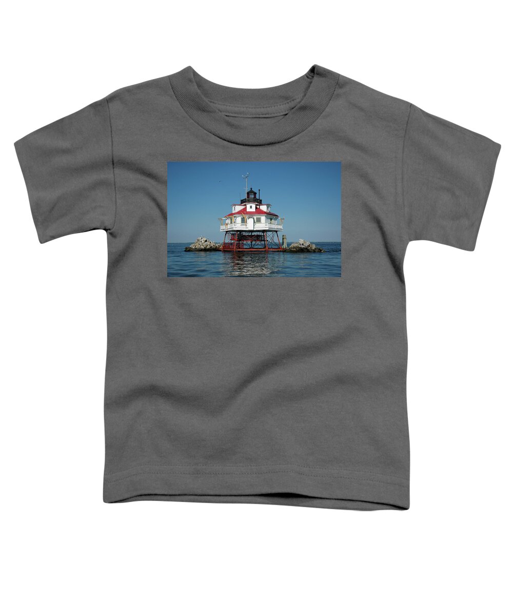 Thomas Point Toddler T-Shirt featuring the photograph Thomas Point Shoal Light by Mark Duehmig