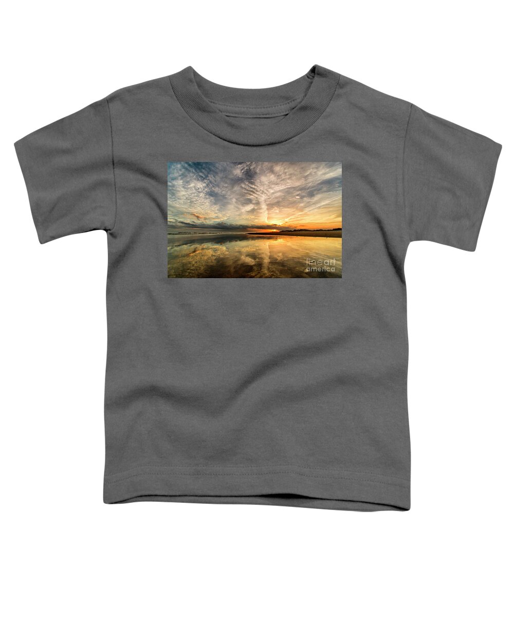 Sunset Toddler T-Shirt featuring the photograph Tip of the Island by DJA Images