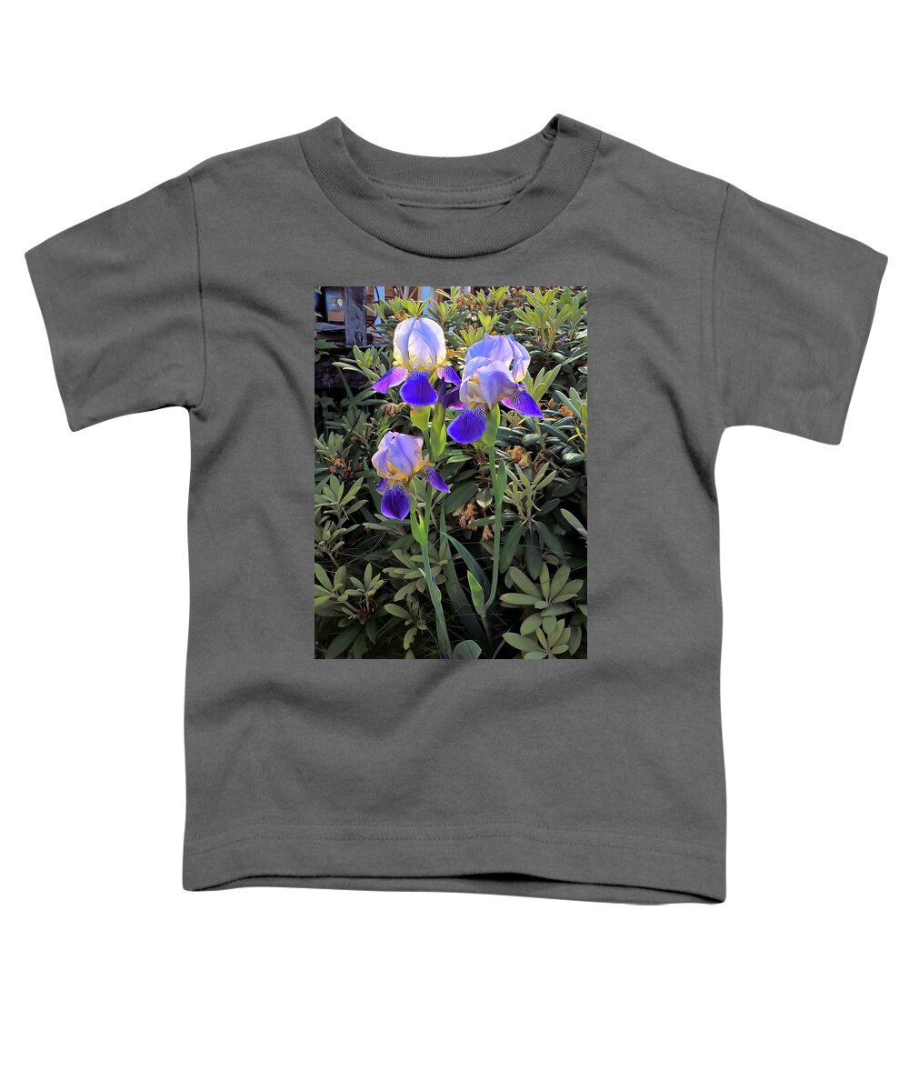 Iris Toddler T-Shirt featuring the photograph Triple Iris by Robert Bissett