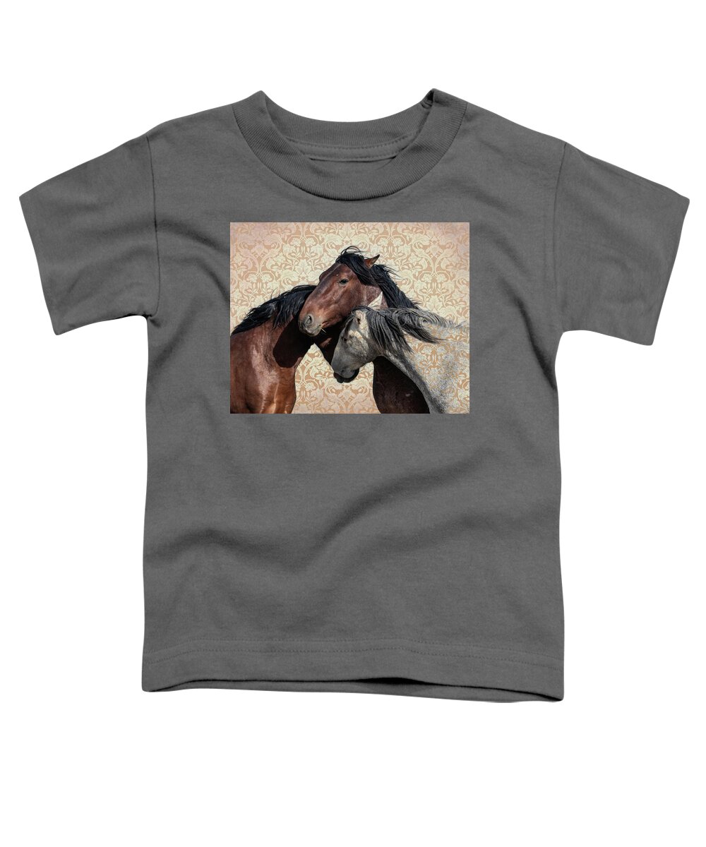 Wild Horses Toddler T-Shirt featuring the photograph Trying to fit in by Mary Hone