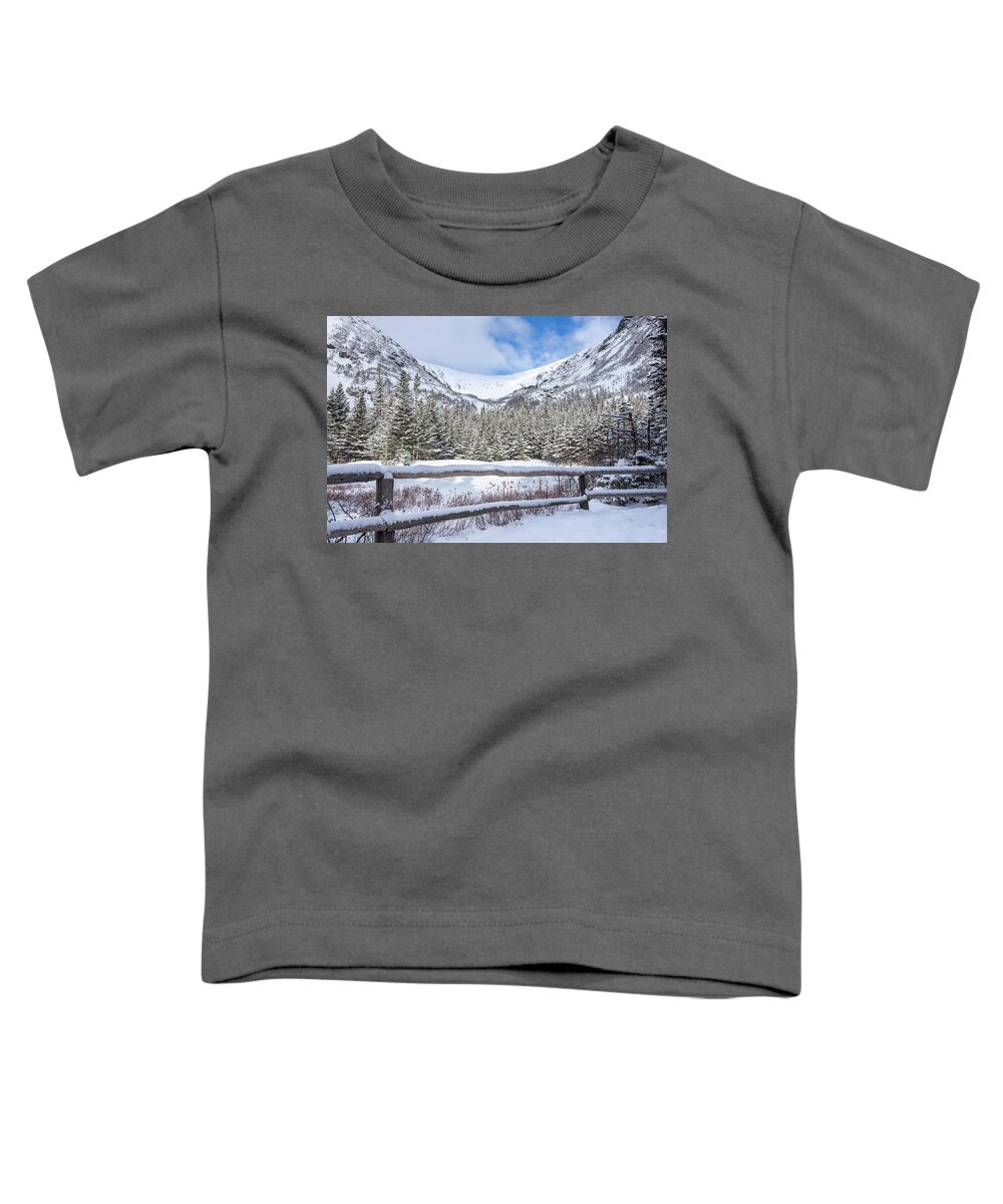 Tuckerman Toddler T-Shirt featuring the photograph Tuckerman Ravine Winter Fence by White Mountain Images