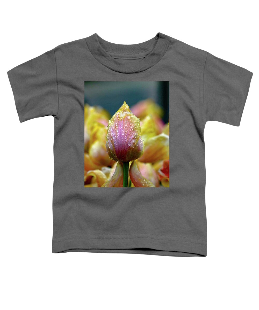 Macro Toddler T-Shirt featuring the photograph Tulips in the Rain by Susan Rydberg