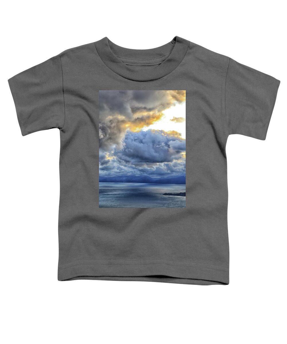 Nevada Toddler T-Shirt featuring the photograph Twilight in Crystal Bay by Tom Kelly