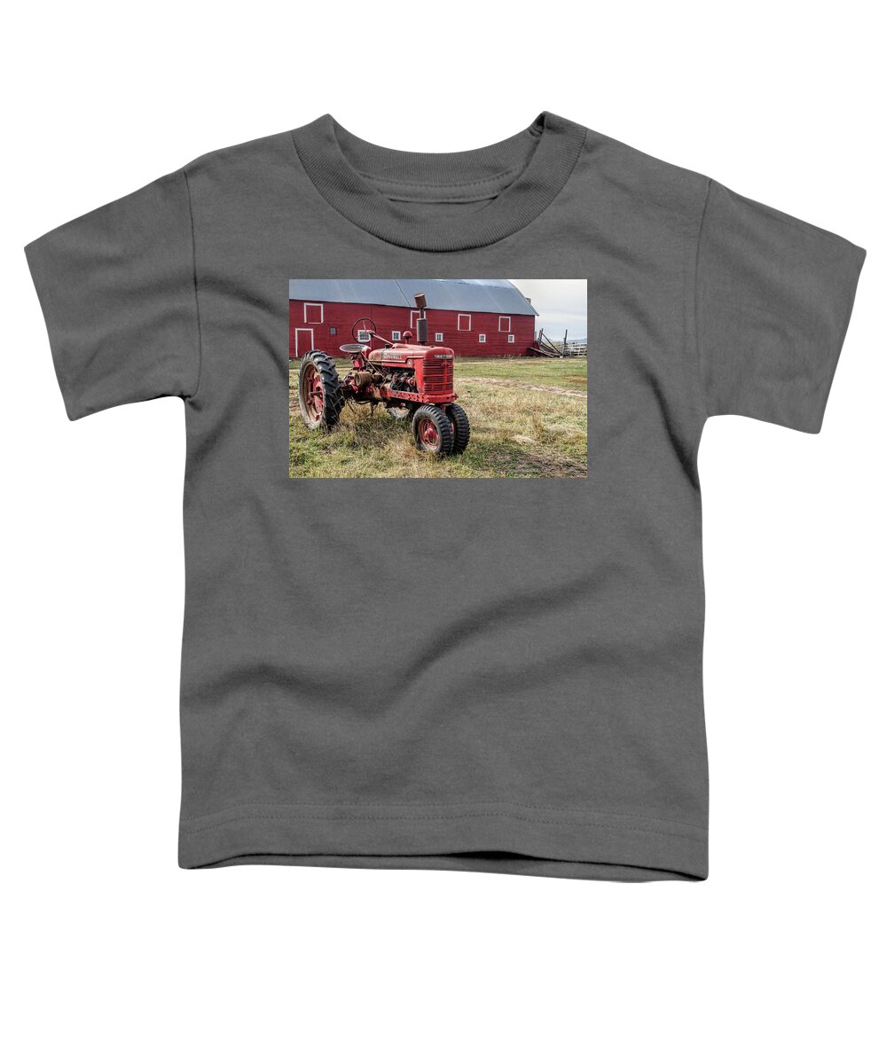 Tractor Toddler T-Shirt featuring the photograph Two Old Reds by Alana Thrower
