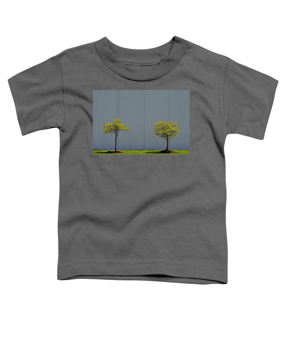 Urban Toddler T-Shirt featuring the photograph Two Trees by Stuart Allen