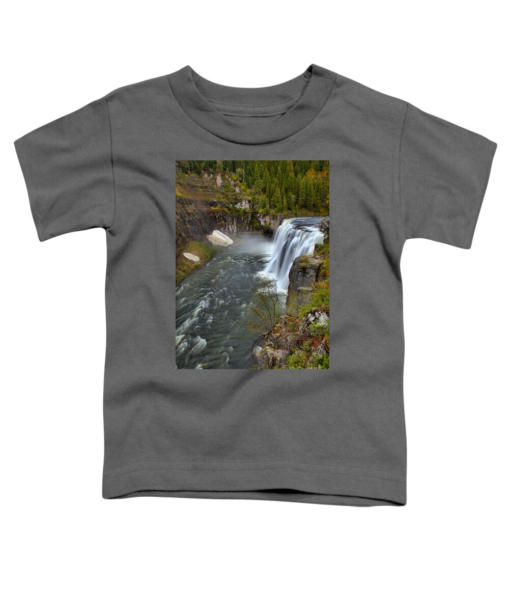 Mesa Falls Toddler T-Shirt featuring the photograph Upper Mesa Falls Portrait by Adam Jewell