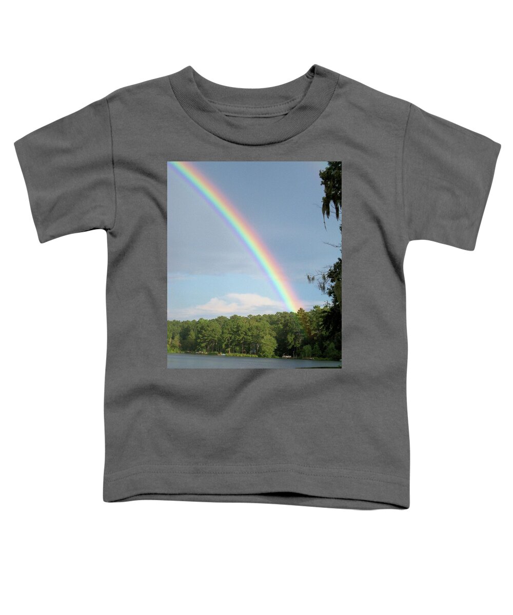 Rainbows Toddler T-Shirt featuring the photograph Vibrant Promise by Karen Stansberry