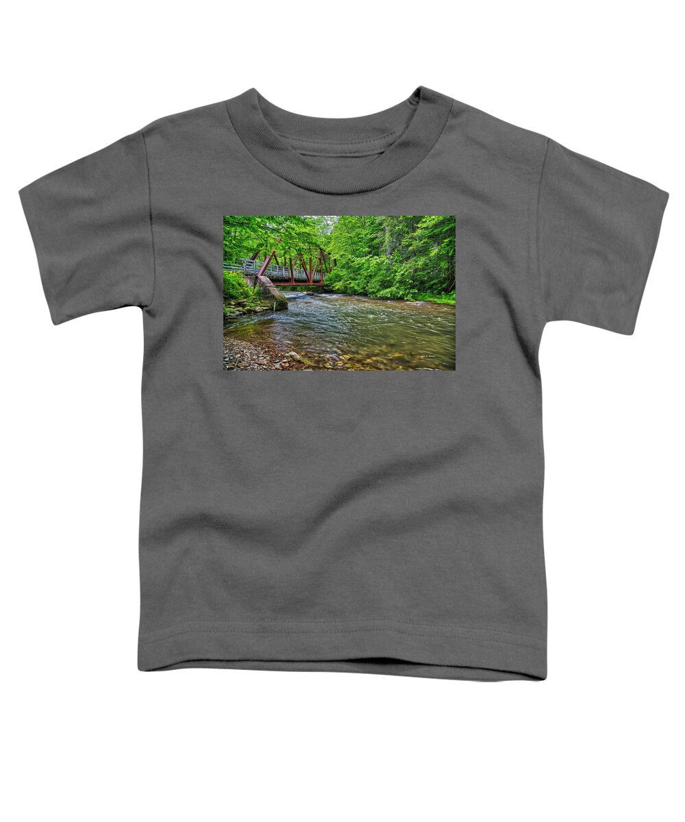 Whitetop River Toddler T-Shirt featuring the photograph Summer on the Trail by Dale R Carlson