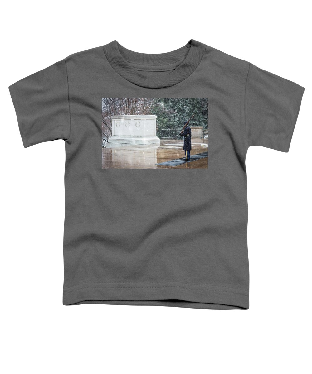 Arlington Toddler T-Shirt featuring the photograph Virginia Snow by Bill Chizek