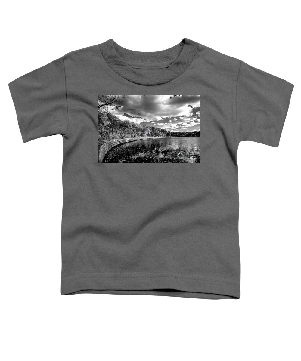 Black Toddler T-Shirt featuring the photograph Walking Bridge by Bill Frische