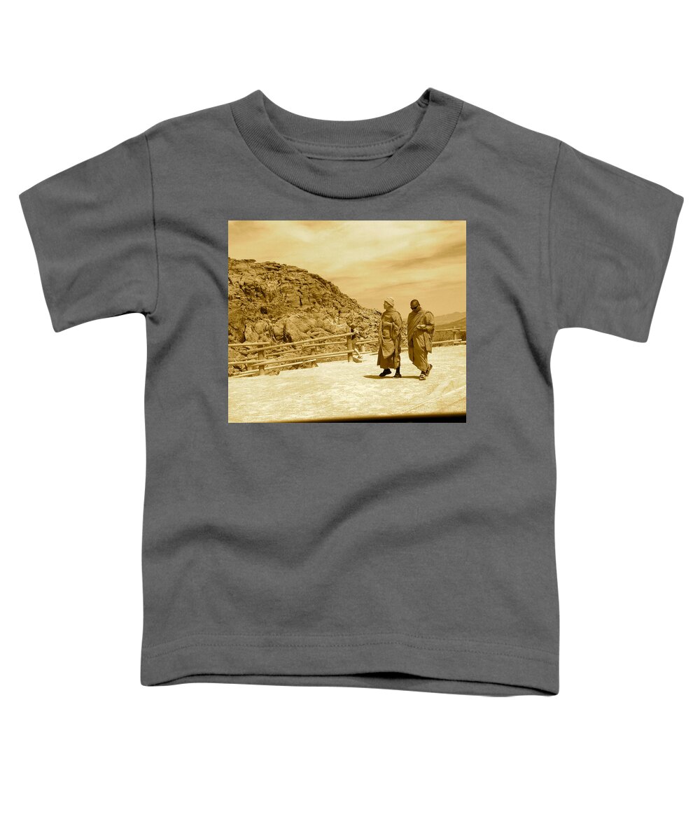 Nevada Toddler T-Shirt featuring the photograph Walking by Debra Grace Addison