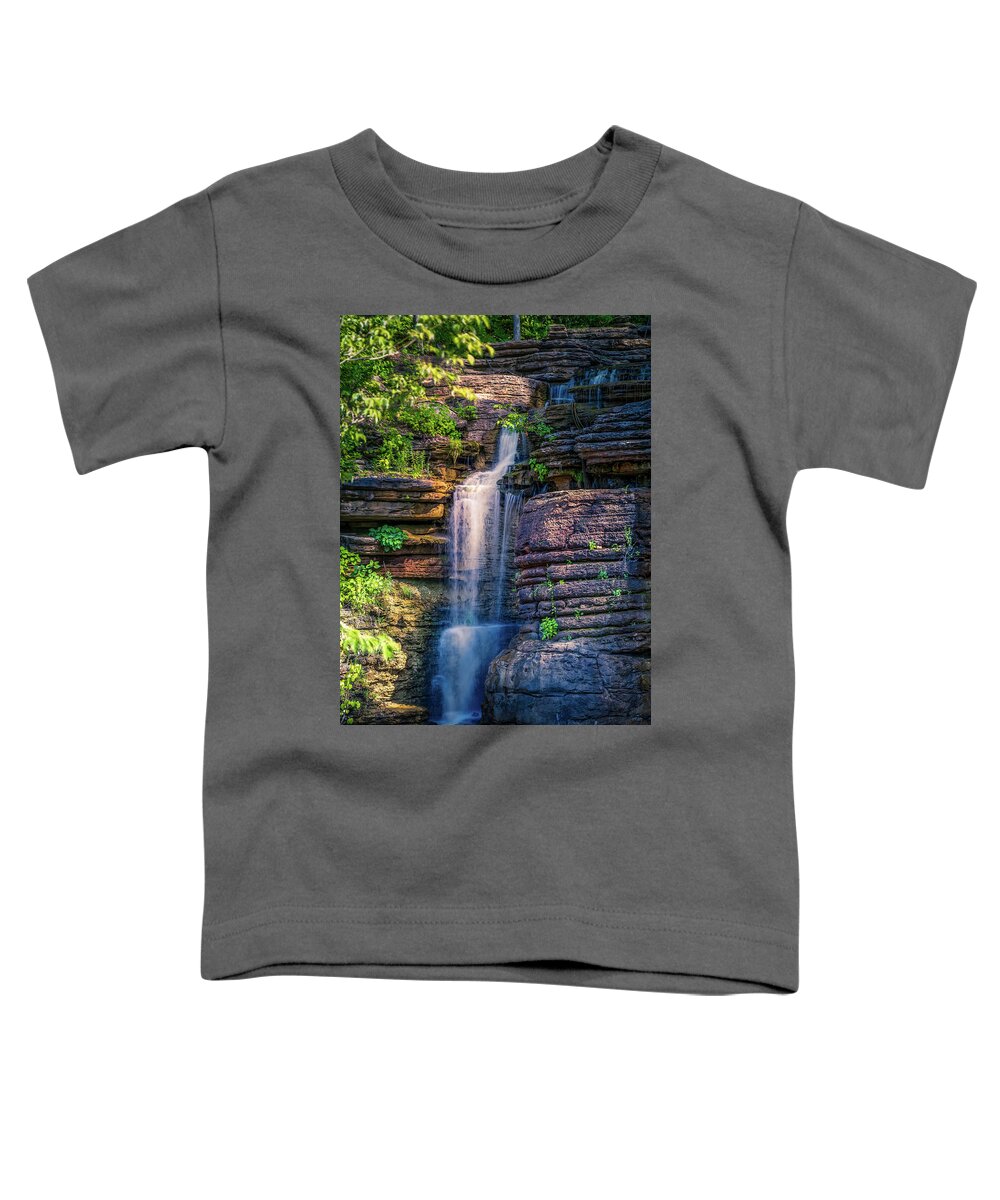 Waterfall Toddler T-Shirt featuring the photograph Waterfall at Top of the Rock #3 by Allin Sorenson
