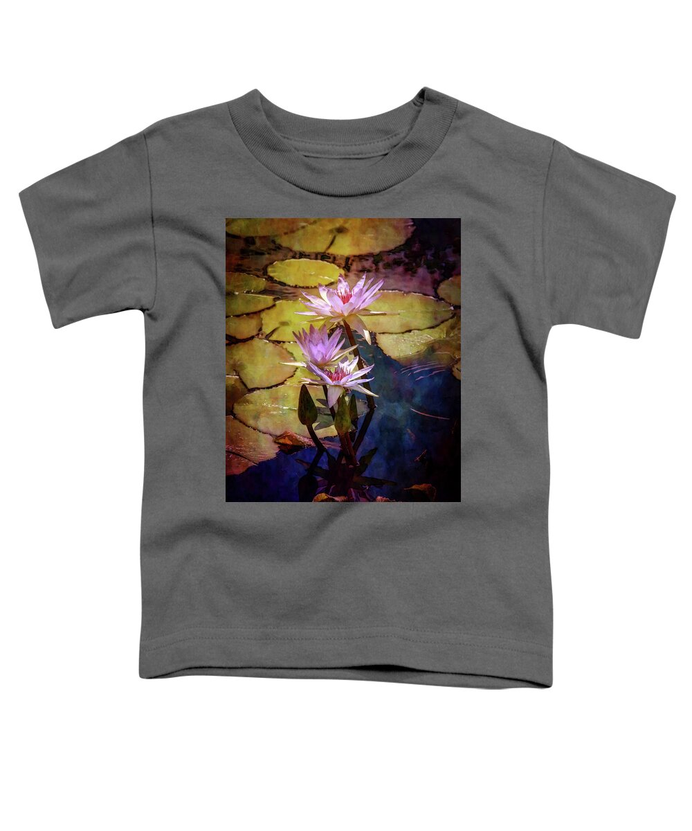 Impressionist Toddler T-Shirt featuring the photograph Waterlily Bouquet 2922 IDP_6 by Steven Ward