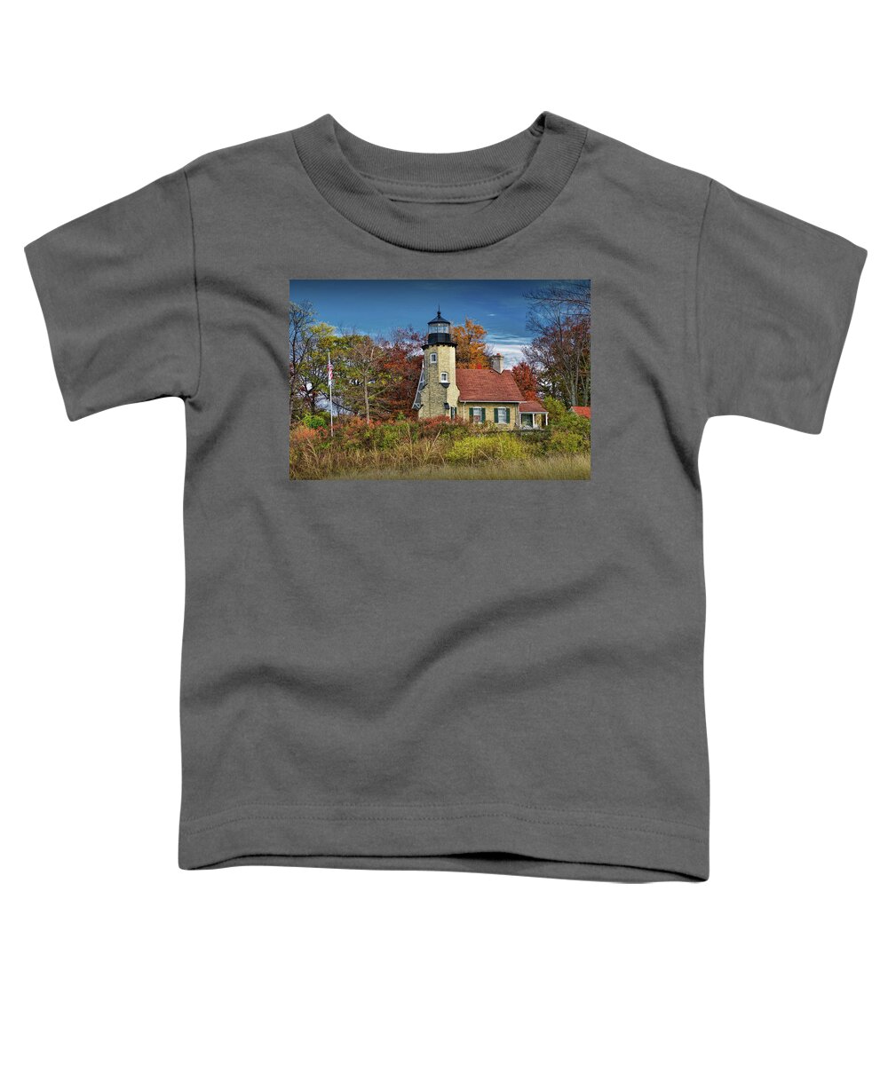 Art Toddler T-Shirt featuring the photograph White River Light in Autumn by Whitehall Michigan by Randall Nyhof