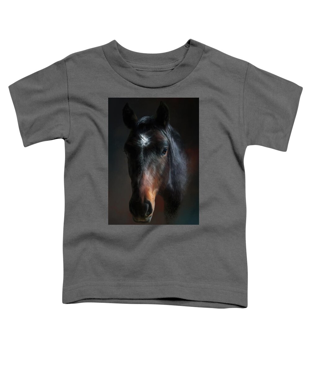 Colorado Toddler T-Shirt featuring the photograph Wild Mustang II by Debra Boucher