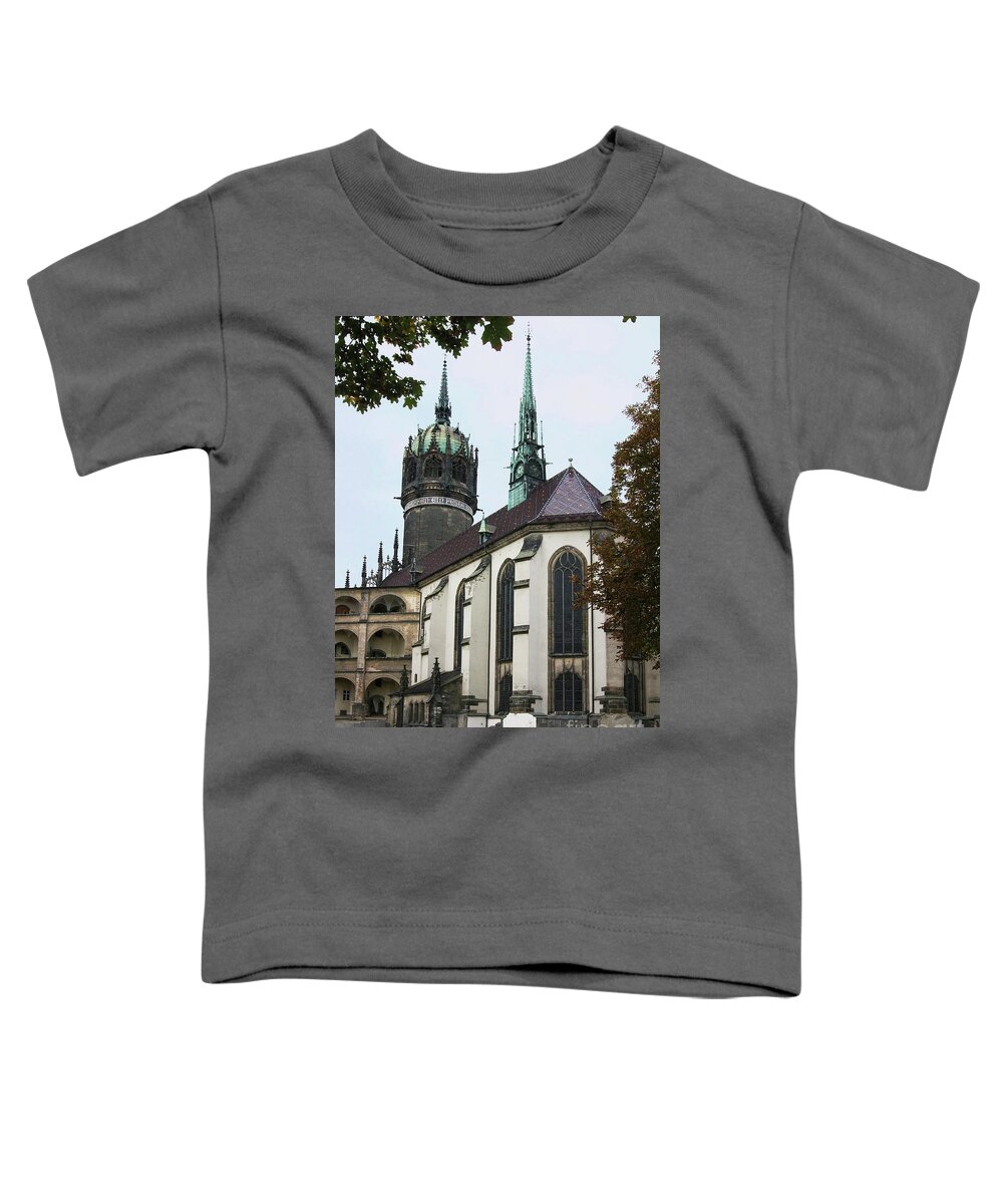 Prott Toddler T-Shirt featuring the photograph Wittenberg Castle Church 1 by Rudi Prott