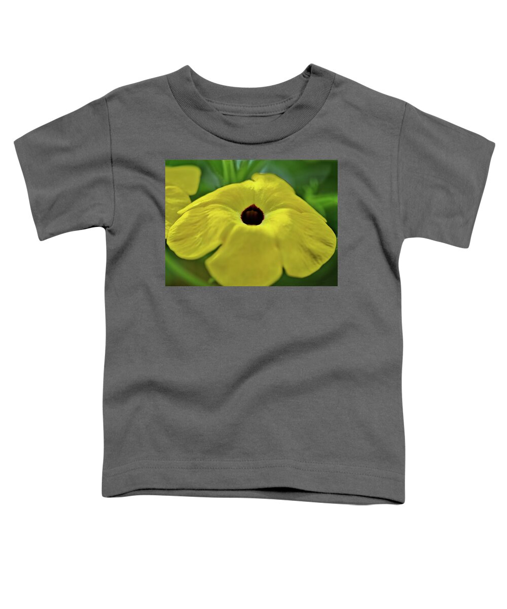 Flower Toddler T-Shirt featuring the photograph Yellow Pansy by Cordia Murphy