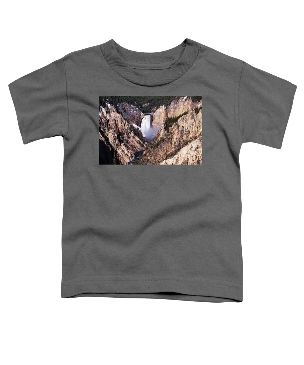 Yellowstone Toddler T-Shirt featuring the photograph Yellowstone's Lower Falls 5 by Rick Pisio