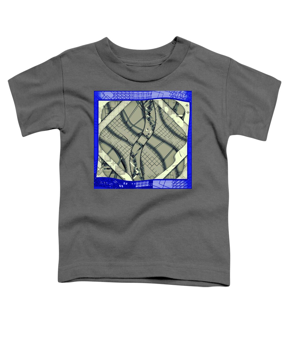 Blue Toddler T-Shirt featuring the digital art # 1 by Marko Sabotin