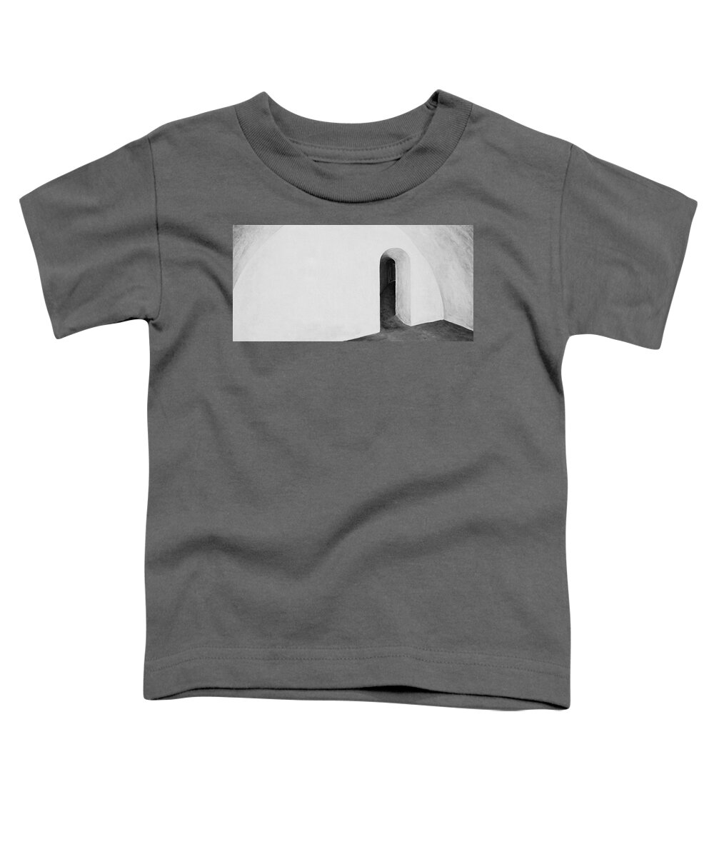 Wandering Toddler T-Shirt featuring the digital art A Turn to Light bw #1 by Jeffrey Clare