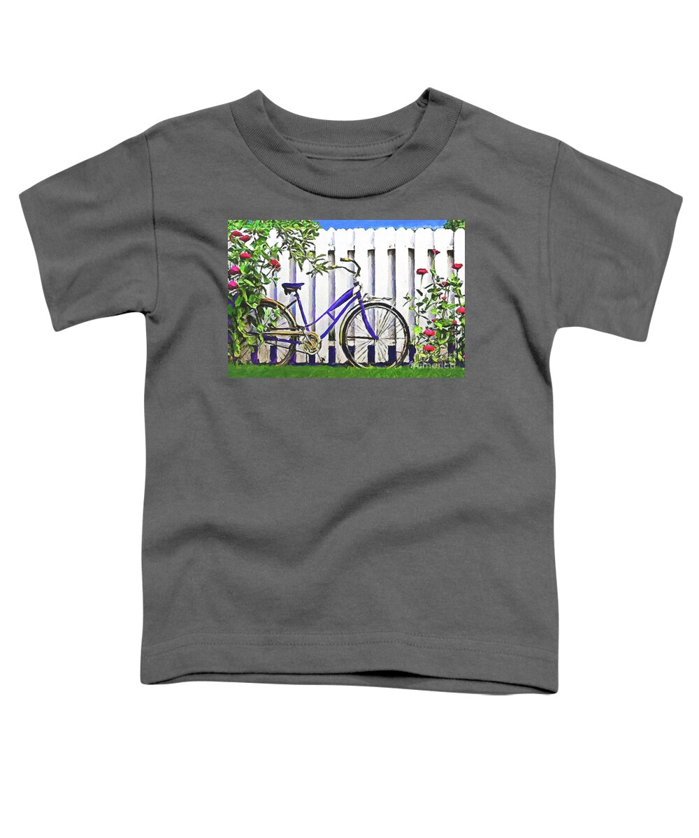 Bradley Toddler T-Shirt featuring the painting Among the Roses by Tammy Lee Bradley