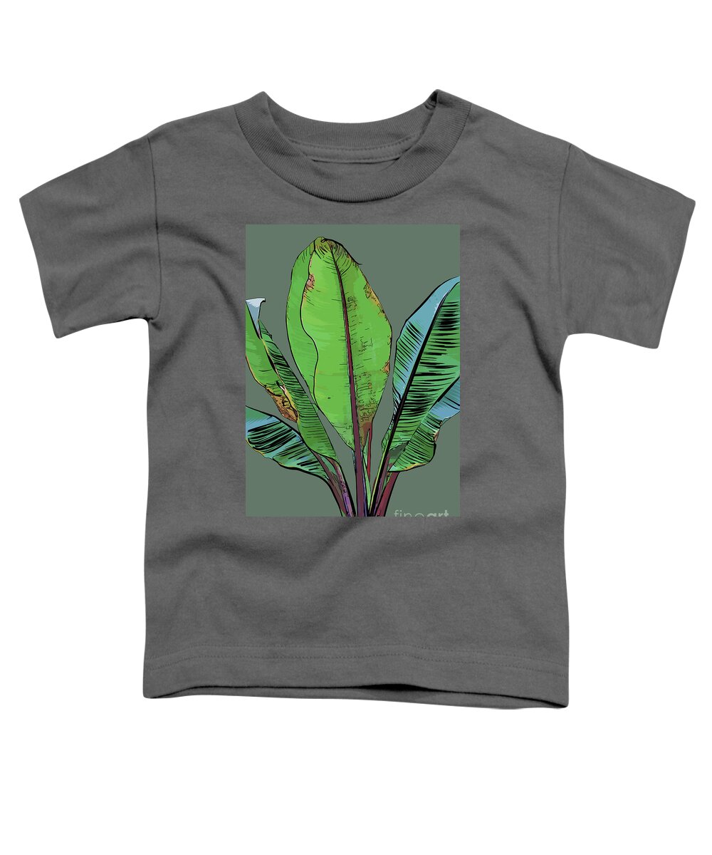 Banana Plant Toddler T-Shirt featuring the digital art Banana Plant by Kirt Tisdale