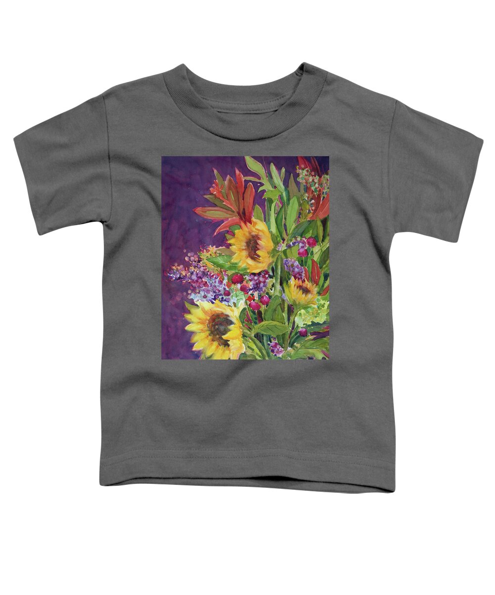 Sunflowers Toddler T-Shirt featuring the painting Berry Bouquet #1 by Sue Kemp