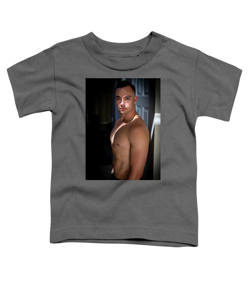 #dv8ca Toddler T-Shirt featuring the photograph Darcy Model Vancouver, BC #1 by Jim Whitley