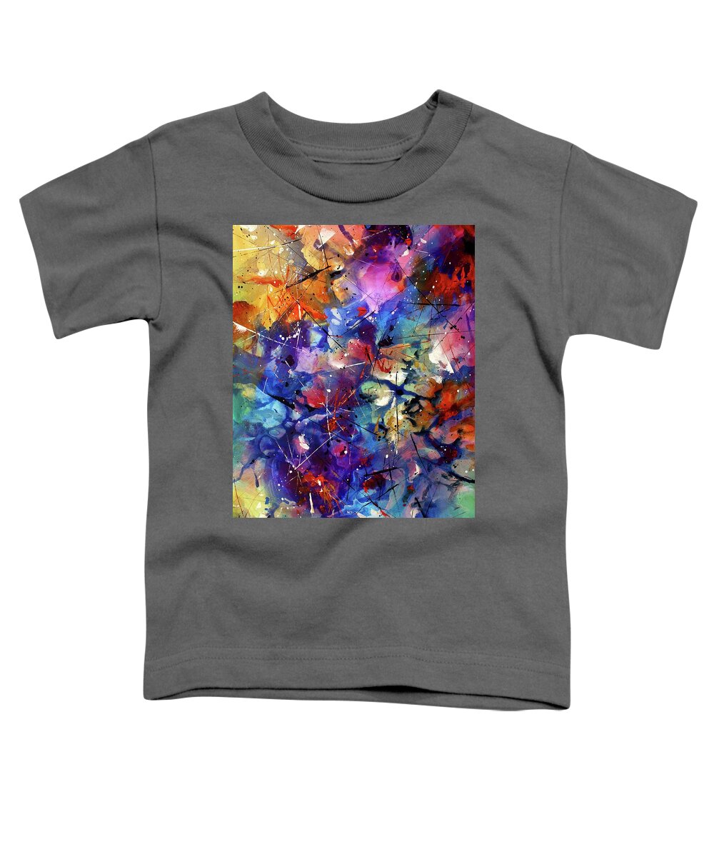 Bright Toddler T-Shirt featuring the painting 'exodus' #1 by Michael Lang