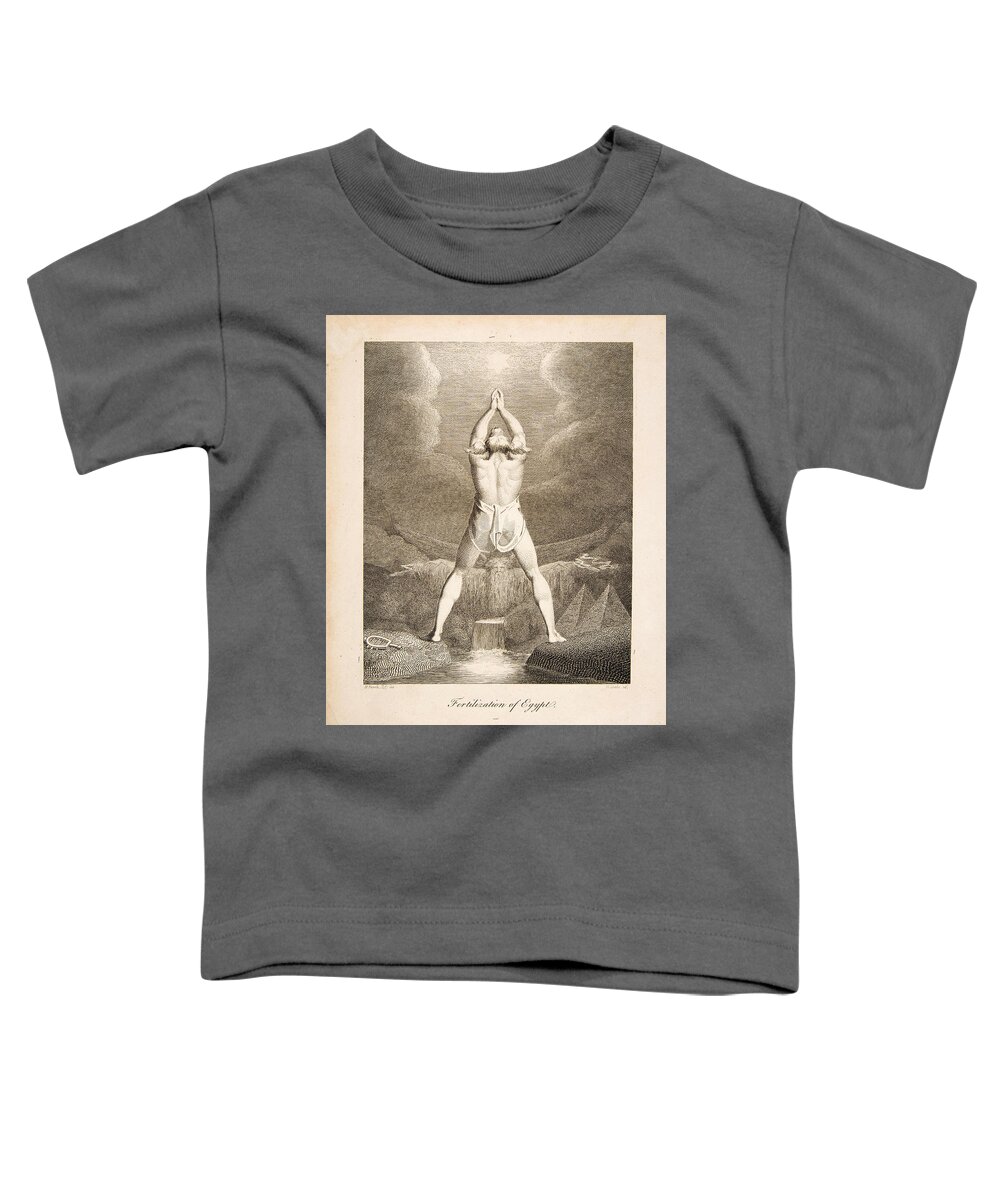 William Blake Toddler T-Shirt featuring the drawing Fertilization of Egypt by William Blake