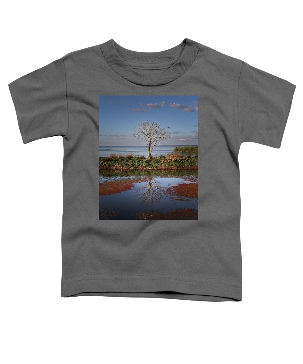 Florida Toddler T-Shirt featuring the photograph Reflection of a Solitary Tree by Lars Mikkelsen