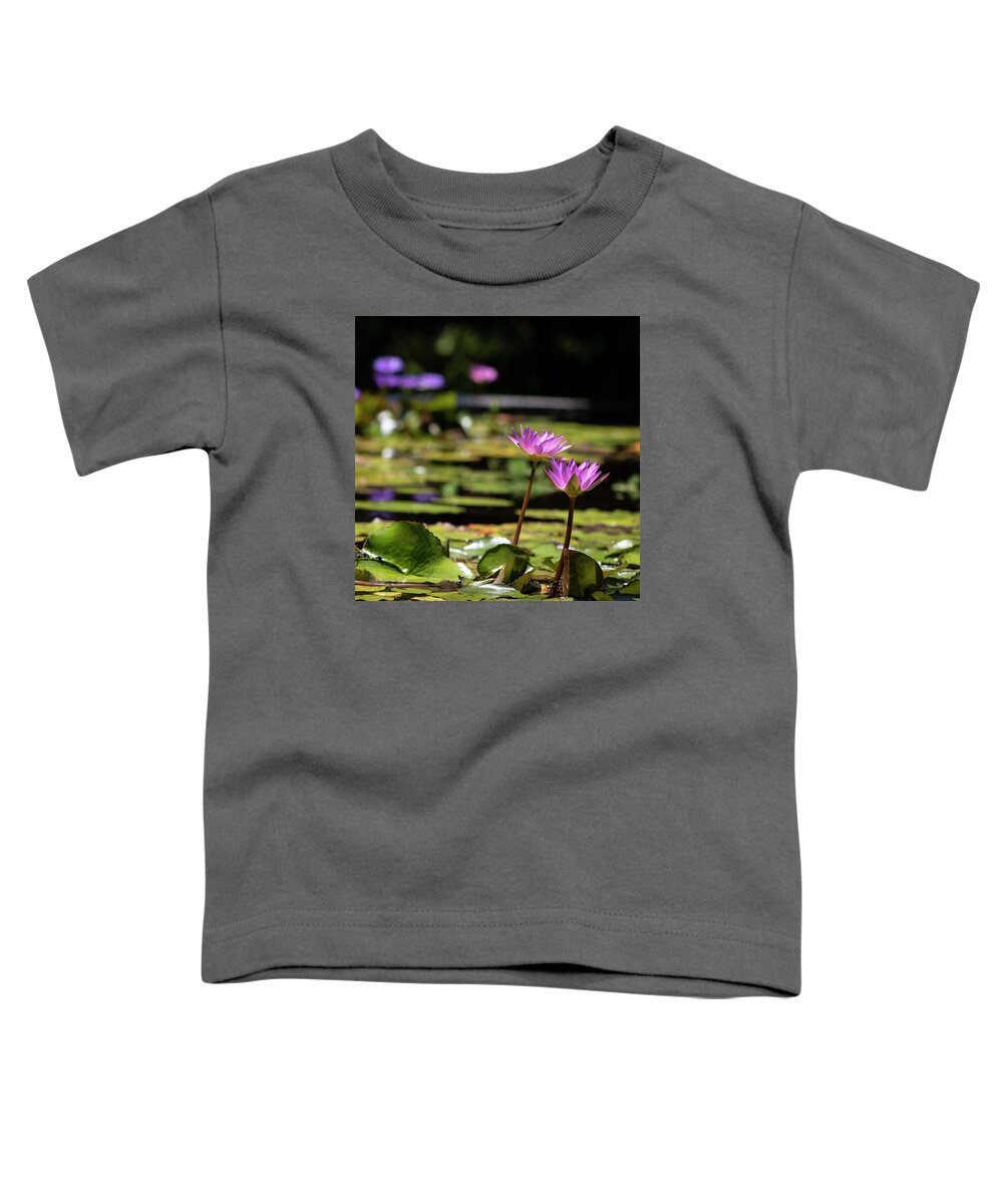 Photograph Toddler T-Shirt featuring the photograph Fuchsia Twins #2 by Suzanne Gaff
