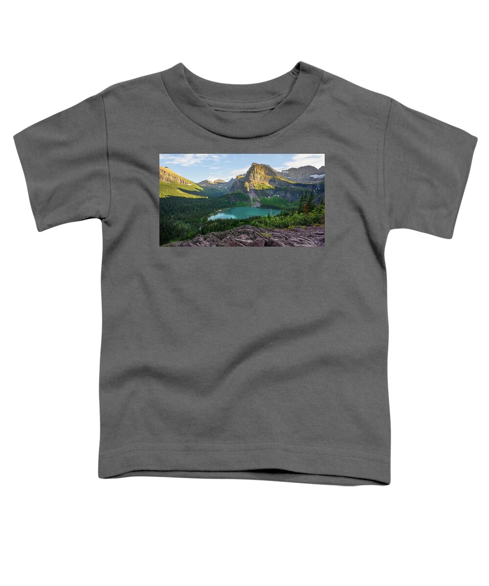 Glacier National Park Toddler T-Shirt featuring the photograph Grinnell Lake - Crown of the Continent by Robert Miller