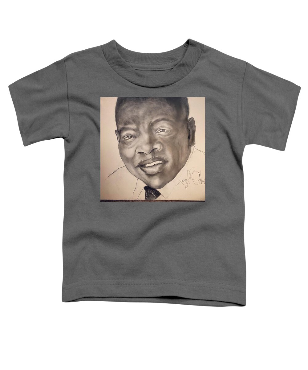  Toddler T-Shirt featuring the drawing Good Trouble by Angie ONeal