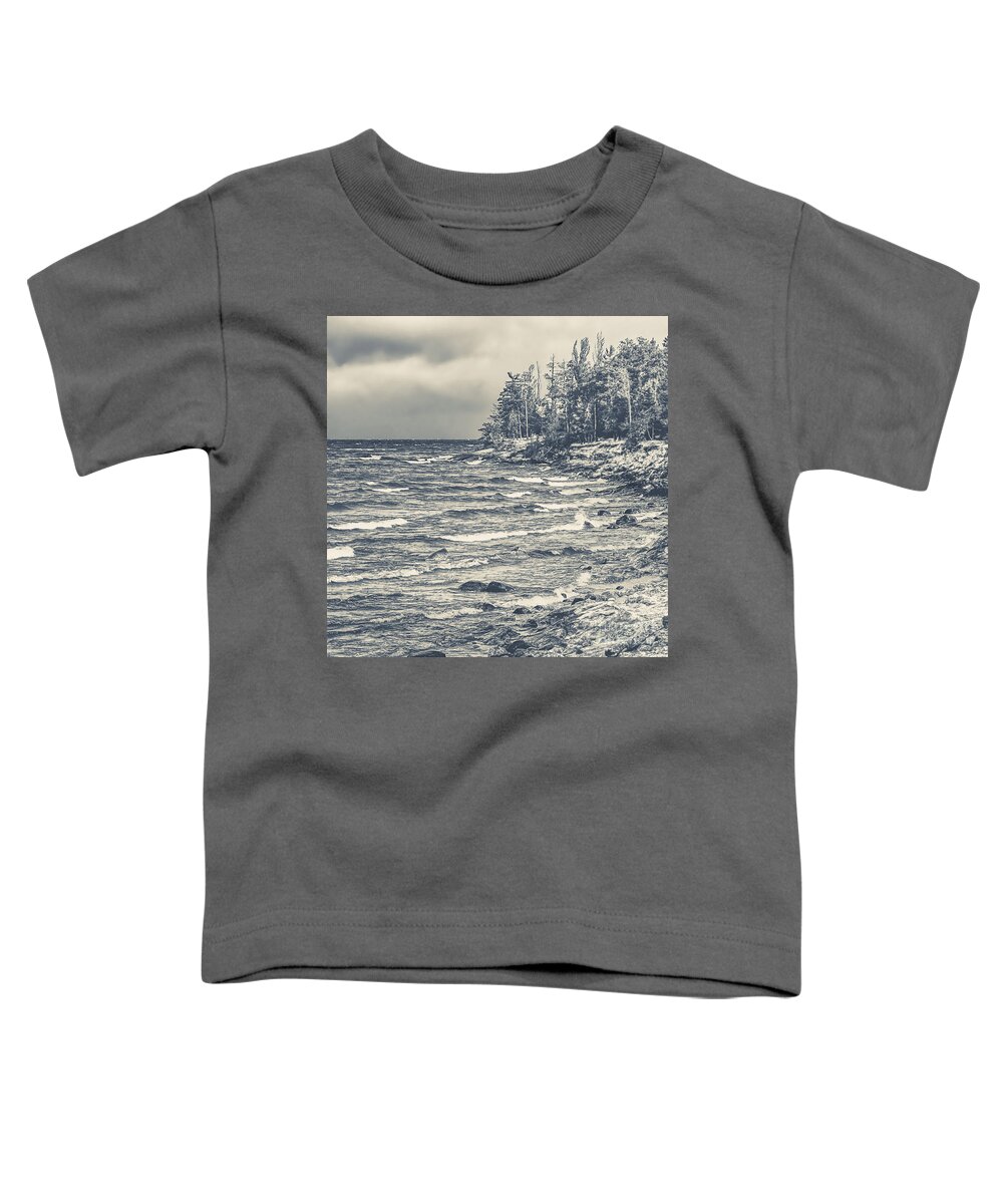Presque Isle Toddler T-Shirt featuring the photograph Lake Superior by Phil Perkins