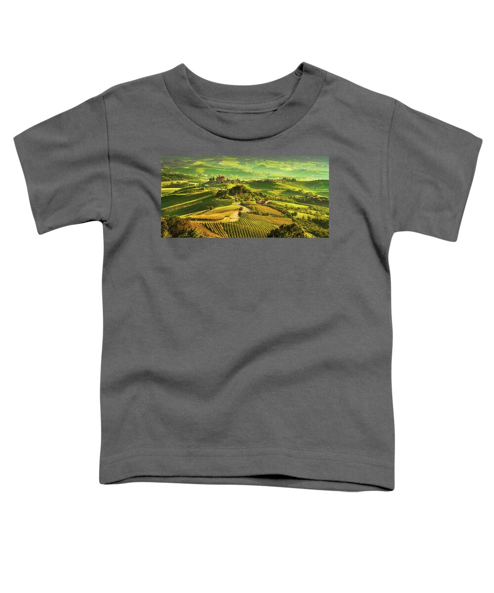 Vineyards Toddler T-Shirt featuring the photograph Grinzane Cavour vineyards by Stefano Orazzini