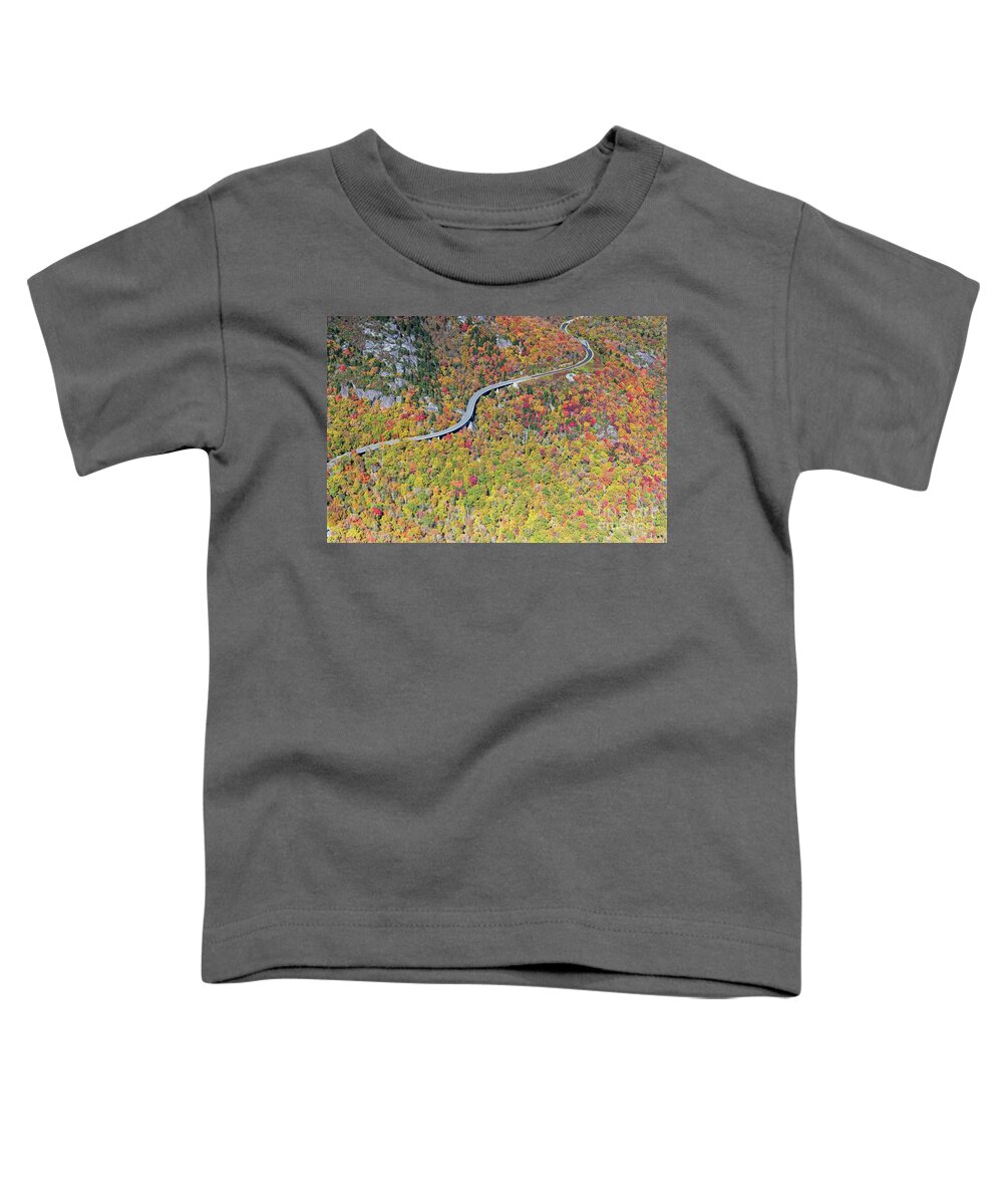 Linn Cove Viaduct Toddler T-Shirt featuring the photograph Linn Cove Viaduct on the Blue Ridge Parkway at the Base of Grand #1 by David Oppenheimer