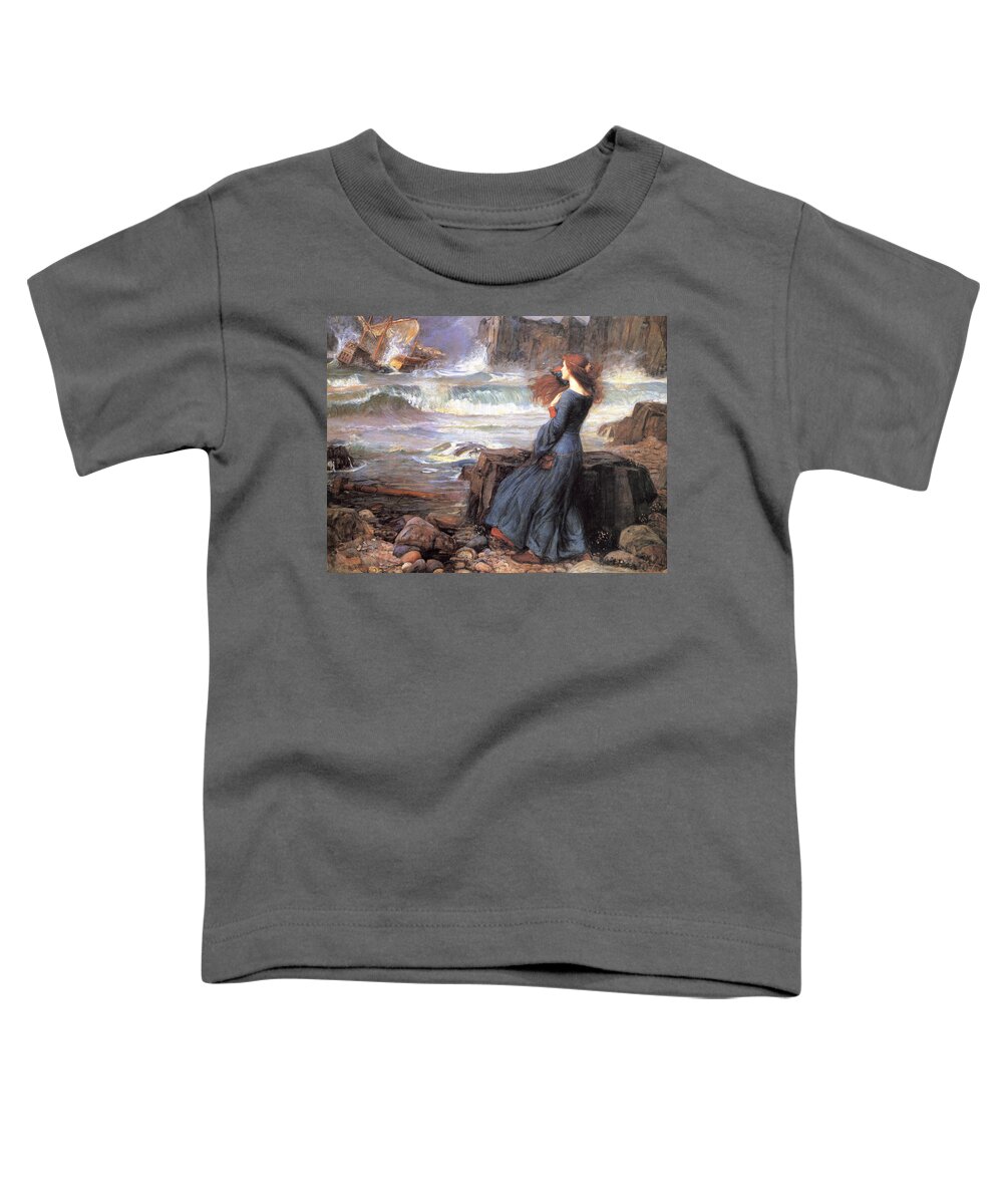 20th Century Painter Toddler T-Shirt featuring the painting Miranda - The Tempest, 1916 by John William Waterhouse
