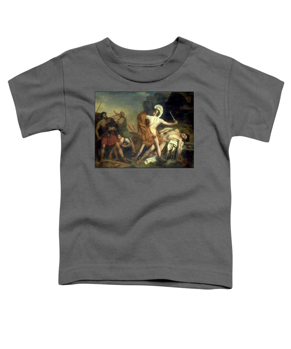 Greek Toddler T-Shirt featuring the painting Orestes Defended by Pylades #1 by Antoine Julien Potier