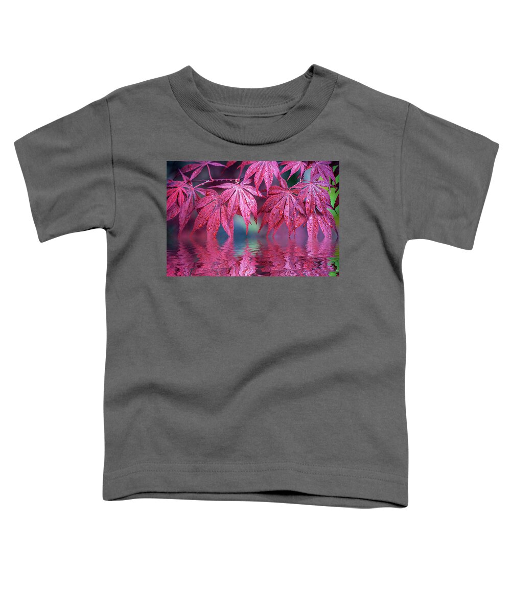Maple Toddler T-Shirt featuring the photograph Red Reflection #1 by Philippe Sainte-Laudy